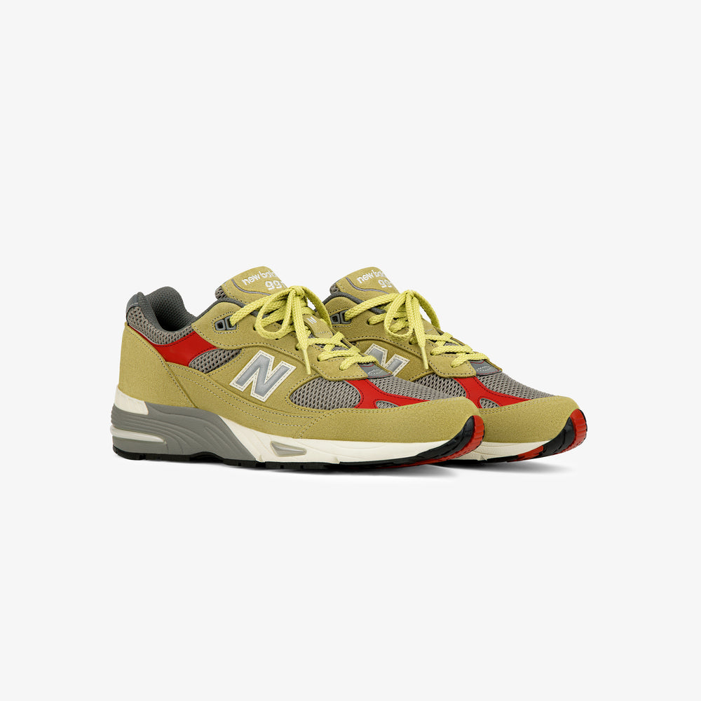 Aime Leon Dore x New Balance 991 CELERY，侧面照片 1